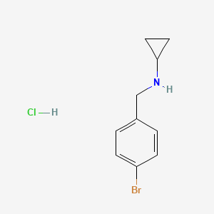 molecular formula C10H13BrClN B2766981 N-(4-Bromobenzyl)cyclopropanamine hydrochloride CAS No. 1158780-91-6