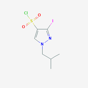 molecular formula C7H10ClIN2O2S B2766982 3-Iodo-1-isobutyl-1H-pyrazole-4-sulfonyl chloride CAS No. 1946822-43-0