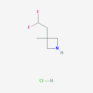 molecular formula C6H12ClF2N B2766984 3-(2,2-Difluoroethyl)-3-methylazetidine hydrochloride CAS No. 1909316-13-7