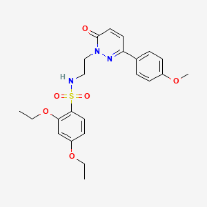 molecular formula C23H27N3O6S B2766990 2,4-二乙氧基-N-(2-(3-(4-甲氧基苯基)-6-氧代吡啶-1(6H)-基)乙基)苯磺酰胺 CAS No. 921879-26-7