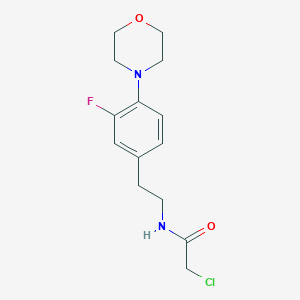 2-Chloro-N-[2-(3-fluoro-4-morpholin-4-ylphenyl)ethyl]acetamide