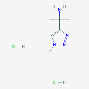 molecular formula C6H14Cl2N4 B2766997 2-(1-methyl-1H-1,2,3-triazol-4-yl)propan-2-amine dihydrochloride CAS No. 1909309-87-0