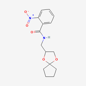N-(1,4-dioxaspiro[4.4]nonan-2-ylmethyl)-2-nitrobenzamide