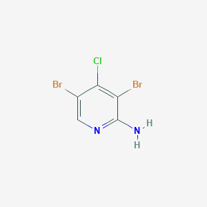 molecular formula C5H3Br2ClN2 B2767003 3,5-Dibromo-4-chloropyridin-2-amine CAS No. 1242329-23-2; 2479-47-2