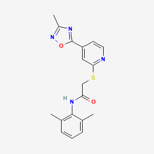 N-(2,6-dimethylphenyl)-2-((4-(3-methyl-1,2,4-oxadiazol-5-yl)pyridin-2-yl)thio)acetamide