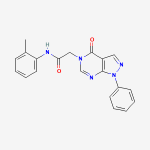 molecular formula C20H17N5O2 B2767006 N-(2-methylphenyl)-2-(4-oxo-1-phenylpyrazolo[3,4-d]pyrimidin-5-yl)acetamide CAS No. 656831-70-8