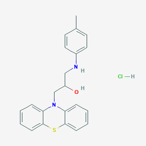 molecular formula C22H23ClN2OS B2767014 1-(10H-phenothiazin-10-yl)-3-(p-tolylamino)propan-2-ol hydrochloride CAS No. 473704-53-9