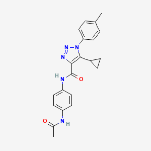 N-[4-(acetylamino)phenyl]-5-cyclopropyl-1-(4-methylphenyl)-1H-1,2,3-triazole-4-carboxamide