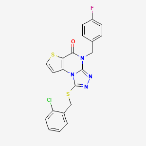 1-((2-chlorobenzyl)thio)-4-(4-fluorobenzyl)thieno[2,3-e][1,2,4]triazolo[4,3-a]pyrimidin-5(4H)-one