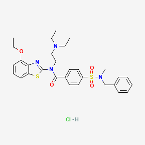 molecular formula C30H37ClN4O4S2 B2767029 4-(N-benzyl-N-methylsulfamoyl)-N-(2-(diethylamino)ethyl)-N-(4-ethoxybenzo[d]thiazol-2-yl)benzamide hydrochloride CAS No. 1322240-18-5