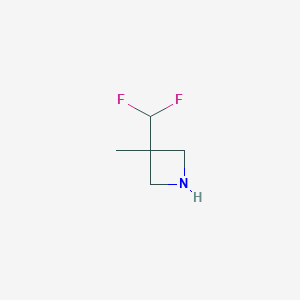 molecular formula C5H9F2N B2767030 3-(Difluoromethyl)-3-methylazetidine CAS No. 1785430-26-3