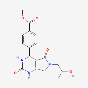 methyl 4-[6-(2-hydroxypropyl)-2,5-dioxo-1H,2H,3H,4H,5H,6H,7H-pyrrolo[3,4-d]pyrimidin-4-yl]benzoate