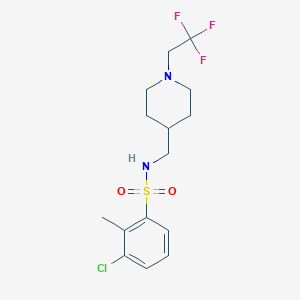 3-chloro-2-methyl-N-{[1-(2,2,2-trifluoroethyl)piperidin-4-yl]methyl}benzene-1-sulfonamide