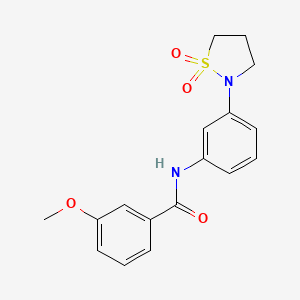 N-(3-(1,1-dioxidoisothiazolidin-2-yl)phenyl)-3-methoxybenzamide