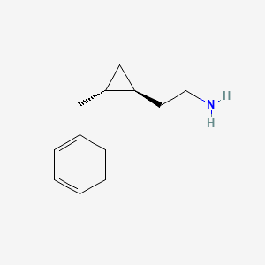 molecular formula C12H17N B2767046 Rel-2-((1S,2S)-2-benzylcyclopropyl)ethan-1-amine CAS No. 2137581-36-1