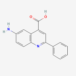 molecular formula C16H12N2O2 B2767056 6-Amino-2-phenylquinoline-4-carboxylic acid CAS No. 109540-22-9