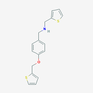 molecular formula C17H17NOS2 B276706 N-[4-(2-thienylmethoxy)benzyl]-N-(2-thienylmethyl)amine 