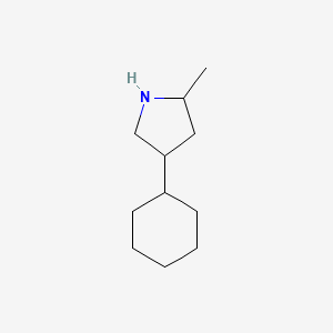 molecular formula C11H21N B2767061 4-Cyclohexyl-2-methylpyrrolidine CAS No. 1339505-35-9