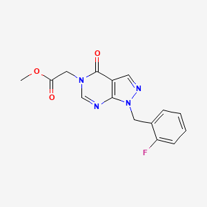 methyl 2-(1-(2-fluorobenzyl)-4-oxo-1H-pyrazolo[3,4-d]pyrimidin-5(4H)-yl)acetate