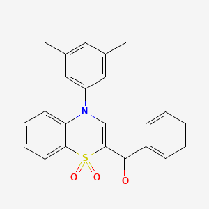 molecular formula C23H19NO3S B2767070 [4-(3,5-dimethylphenyl)-1,1-dioxido-4H-1,4-benzothiazin-2-yl](phenyl)methanone CAS No. 1114658-00-2