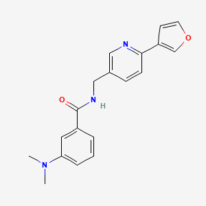 molecular formula C19H19N3O2 B2767076 3-(dimethylamino)-N-((6-(furan-3-yl)pyridin-3-yl)methyl)benzamide CAS No. 2034309-30-1