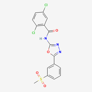 2,5-dichloro-N-(5-(3-(methylsulfonyl)phenyl)-1,3,4-oxadiazol-2-yl)benzamide