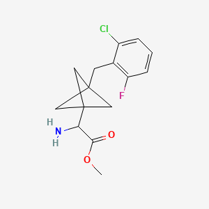 Methyl 2-amino-2-[3-[(2-chloro-6-fluorophenyl)methyl]-1-bicyclo[1.1.1]pentanyl]acetate