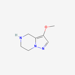 molecular formula C7H11N3O B2767092 3-Methoxy-4,5,6,7-tetrahydropyrazolo[1,5-a]pyrazine CAS No. 2377031-19-9