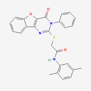 N-(2,5-dimethylphenyl)-2-[(4-oxo-3-phenyl-3,4-dihydro[1]benzofuro[3,2-d]pyrimidin-2-yl)thio]acetamide