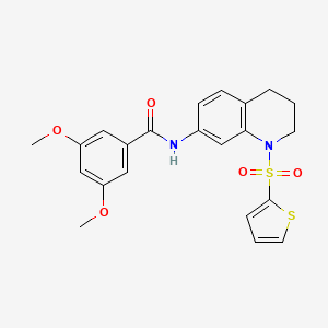 3,5-dimethoxy-N-(1-(thiophen-2-ylsulfonyl)-1,2,3,4-tetrahydroquinolin-7-yl)benzamide