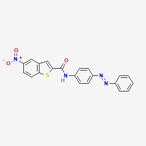 molecular formula C21H14N4O3S B2767106 5-nitro-N-(4-phenyldiazenylphenyl)-1-benzothiophene-2-carboxamide CAS No. 392325-45-0