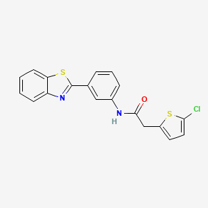 molecular formula C19H13ClN2OS2 B2767109 N-(3-(苯并[d]噻唑-2-基)苯基)-2-(5-氯噻吩-2-基)乙酰胺 CAS No. 921839-91-0