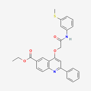 Ethyl 4-(2-((3-(methylthio)phenyl)amino)-2-oxoethoxy)-2-phenylquinoline-6-carboxylate