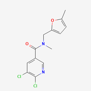 5,6-dichloro-N-methyl-N-[(5-methylfuran-2-yl)methyl]pyridine-3-carboxamide