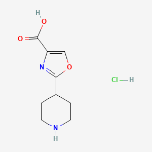 2-Piperidin-4-yl-1,3-oxazole-4-carboxylic acid;hydrochloride
