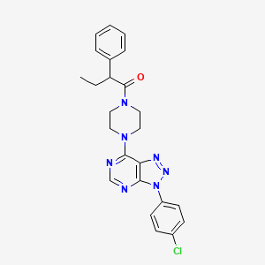 1-(4-(3-(4-chlorophenyl)-3H-[1,2,3]triazolo[4,5-d]pyrimidin-7-yl)piperazin-1-yl)-2-phenylbutan-1-one