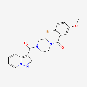 (4-(2-Bromo-5-methoxybenzoyl)piperazin-1-yl)(pyrazolo[1,5-a]pyridin-3-yl)methanone