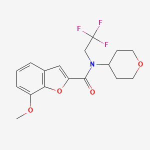 7-methoxy-N-(tetrahydro-2H-pyran-4-yl)-N-(2,2,2-trifluoroethyl)benzofuran-2-carboxamide