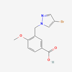 3-[(4-bromo-1H-pyrazol-1-yl)methyl]-4-methoxybenzoic acid