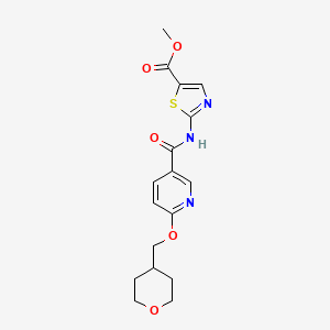 methyl 2-(6-((tetrahydro-2H-pyran-4-yl)methoxy)nicotinamido)thiazole-5-carboxylate