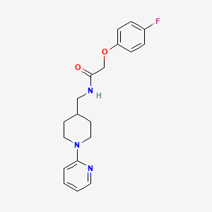 molecular formula C19H22FN3O2 B2767132 2-(4-氟苯氧基)-N-((1-(吡啶-2-基)哌啶-4-基)甲基)乙酰胺 CAS No. 1235019-13-2