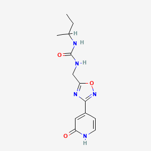 1-(Sec-butyl)-3-((3-(2-oxo-1,2-dihydropyridin-4-yl)-1,2,4-oxadiazol-5-yl)methyl)urea