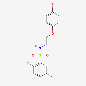 molecular formula C16H18FNO3S B2767140 N-(2-(4-fluorophenoxy)ethyl)-2,5-dimethylbenzenesulfonamide CAS No. 1105235-11-7