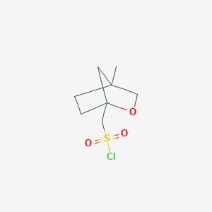 molecular formula C8H13ClO3S B2767165 (4-甲基-2-氧杂双环[2.2.1]庚烷-1-基)甲磺酰氯 CAS No. 2248324-39-0