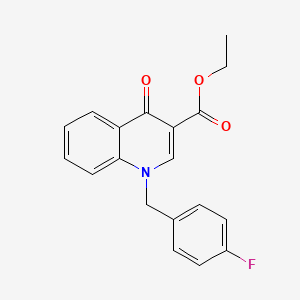 molecular formula C19H16FNO3 B2767172 Ethyl 1-[(4-fluorophenyl)methyl]-4-oxoquinoline-3-carboxylate CAS No. 892290-27-6