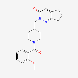 2-[[1-(2-Methoxybenzoyl)piperidin-4-yl]methyl]-6,7-dihydro-5H-cyclopenta[c]pyridazin-3-one
