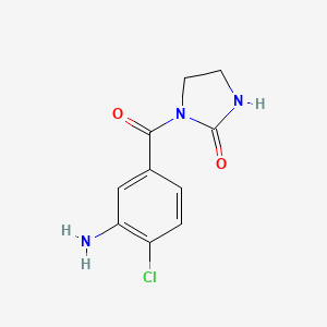 molecular formula C10H10ClN3O2 B2767189 1-(3-Amino-4-chlorobenzoyl)imidazolidin-2-one CAS No. 1420791-66-7