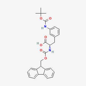 molecular formula C29H30N2O6 B2767193 (S)-2-((((9H-Fluoren-9-yl)methoxy)carbonyl)amino)-3-(3-((tert-butoxycarbonyl)amino)phenyl)propanoic acid CAS No. 273221-84-4