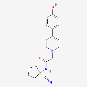 molecular formula C19H23N3O2 B2767196 N-(1-cyanocyclopentyl)-2-[4-(4-hydroxyphenyl)-3,6-dihydro-2H-pyridin-1-yl]acetamide CAS No. 1324119-60-9