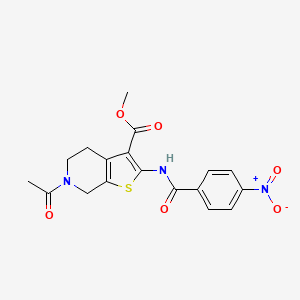 Methyl 6-acetyl-2-(4-nitrobenzamido)-4,5,6,7-tetrahydrothieno[2,3-c]pyridine-3-carboxylate